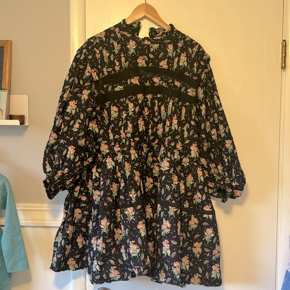Pilcro long sleeve mock neck swing mini dress